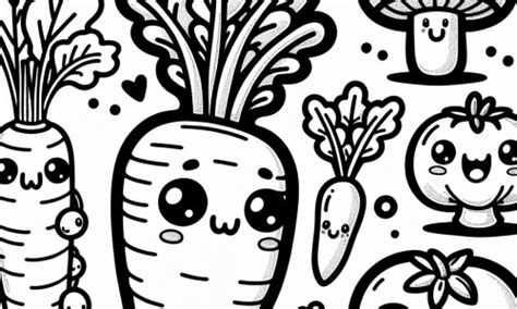 Coloriage de légumes pour potager à Télécharger ou à Imprimer gratuitement