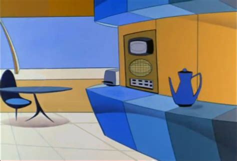 Jetsons Kitchen With Blue And Yellow Accents