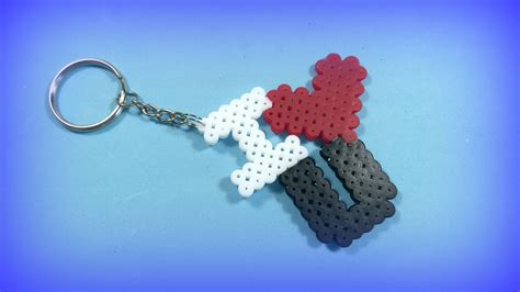 Llavero Con Hama Beads Mensaje I Love You Plantillas Hama Beads Hama