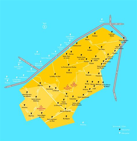 Carte du Parc Parc naturel régional du Pilat