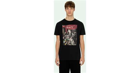 Off White C O Virgil Abloh Off White Caravaggio Print Over T Shirt