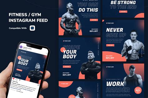 Fitness Instagram Template Graphic by vulpixels studio · Creative Fabrica