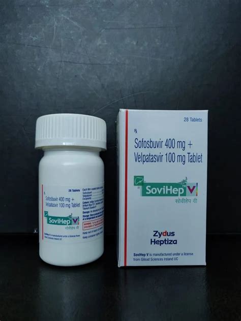 400mg 100mg Sovihep V Sofosbuvir And Velpatasvir Tablets At Rs 7000