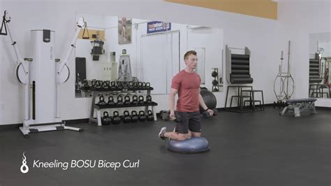 Kneeling Bosu Bicep Curl Youtube