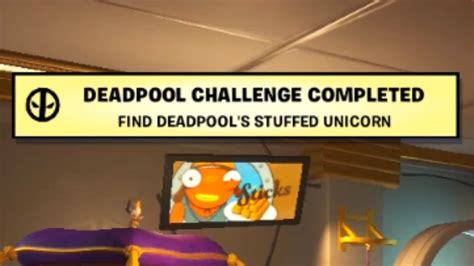 Find Deadpools Stuffed Unicorn Deadpool Week 5 Challenges Fortnite