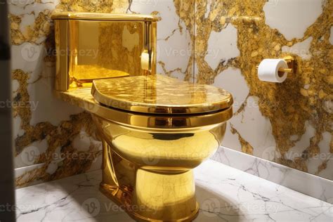 A Luxurious Toilet Made Of Pure Gold Created With Technology