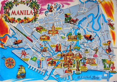 manila pictorial maps illustrated map map design