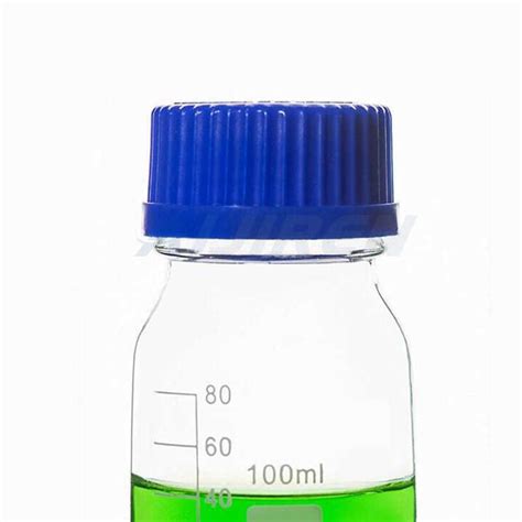 Glass Reagent Bottle GL80 Screw Cap In Clear India Aijiren Vials With Caps