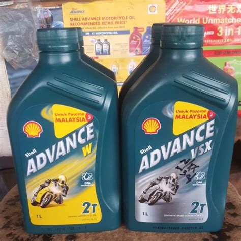 Shell 2T Advance W VSX ORIGINAL 101 0 5l 500ml 1 Liter 1litre Shopee