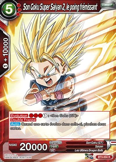 BT3 004 R Son Goku Super Saiyan 2 le poing frémissant DBSCards fr