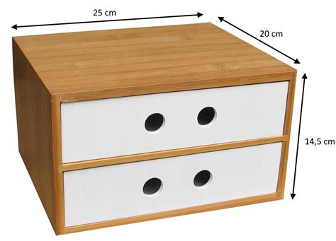 Mini Komoda Bambusowa Szuflady Organizer Pojemnik