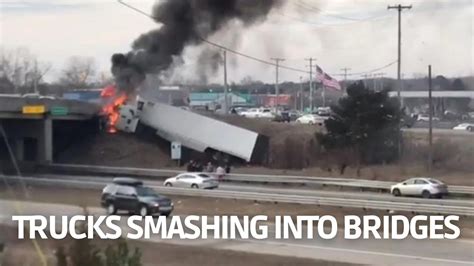 Trucks Smashing Into Bridges Trucks Hitting Overpasses Extreme Trucks