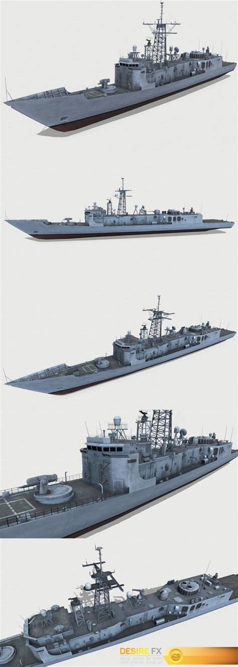 Desire FX 3d models | Oliver Hazard Perry-class frigate Low-poly 3D model