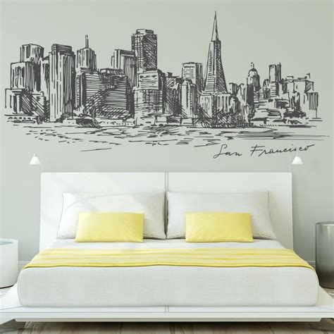 🥇 Decorative Vinyl City Skyline San Francisco 🥇