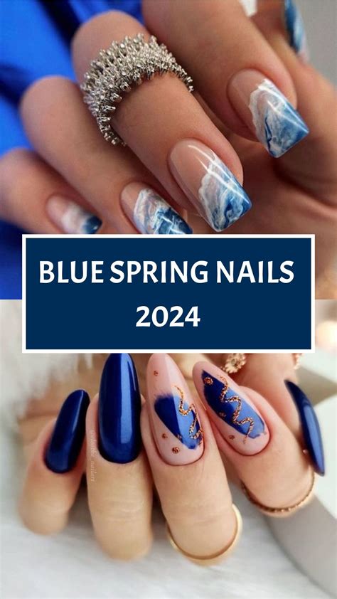 Blue Spring Nails 2024 In 2024