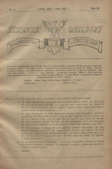 Dziennik Urzędowy Województwa Lubelskiego R 3 nr 4 7 lipca 1922