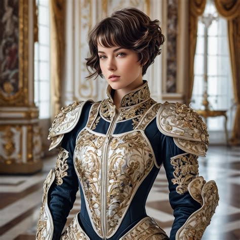 Attractive Brunette In Armored Suit Stable Diffusion Online