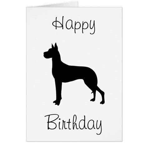 Great Dane Happy Birthday Card Zazzle