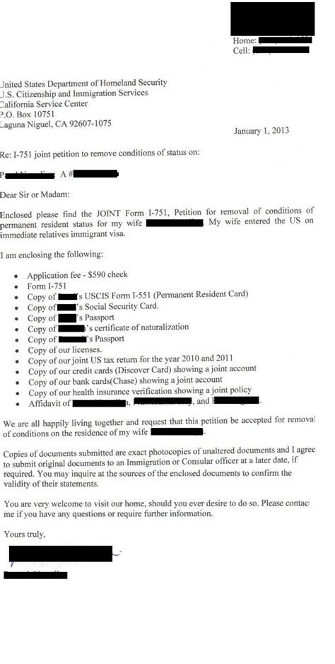 Uscis Rfe Response Letter Sample