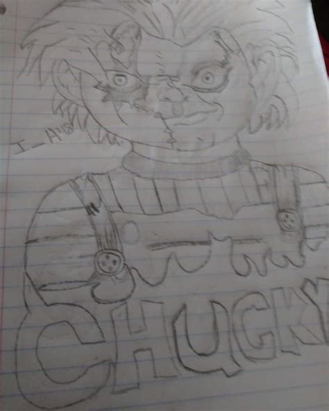 Tried drawing Chucky ;-; | Horror Amino