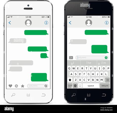 Mobile Phones Social Network Concept Messenger Window Chating And