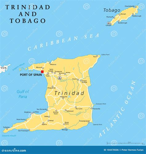 Trinidad And Tobago Political Map