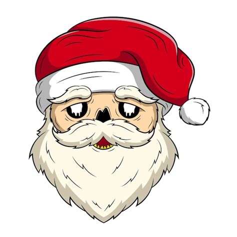 Premium Vector | Creepy santa claus