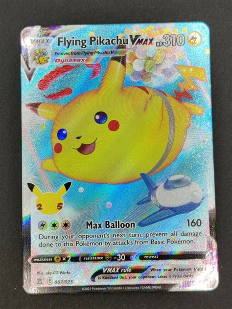 Mavin Flying Pikachu Vmax Pokemon 25th Anniversary Card Game Card Tcg