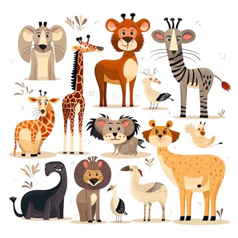 Premium Vector Funnyafricananimalsvector