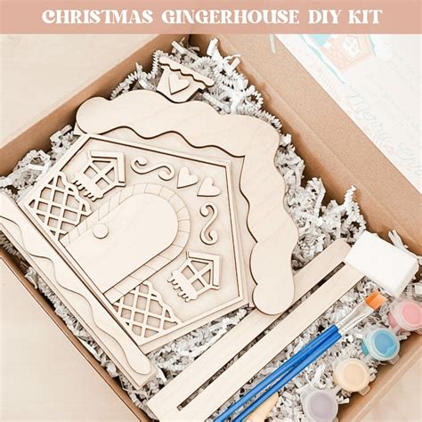 Gingerbread House Diy Kit Gingerbread Decor Christmas Diy Kit