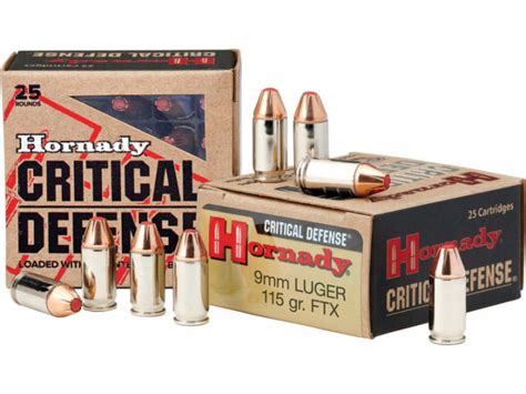 Hornady 90250 Critical Defense 9mm Luger 115 Gr Flex Tip Expanding