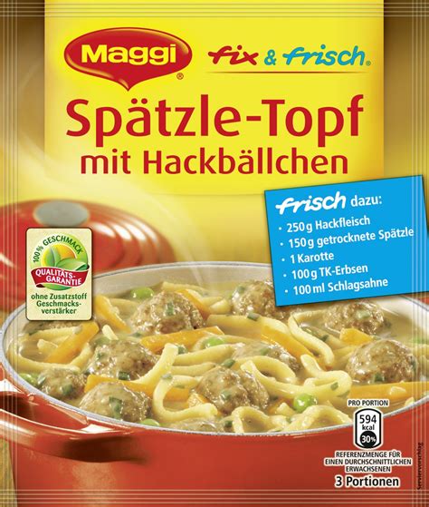 Maggi fix frisch für Spätzle Topf mit Hackbällchen 36er Pack 36 x