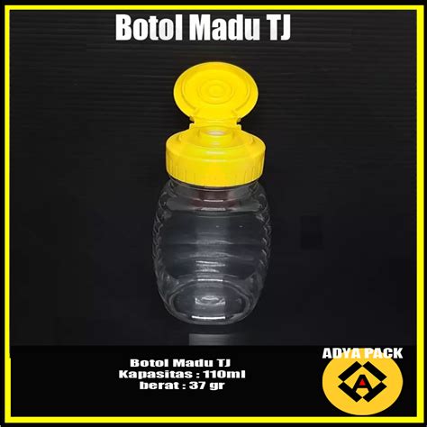 Botol Madu TJ 110ml Isi 10pcs Toples Madu Lengkap Dengan Seal Dan Katup