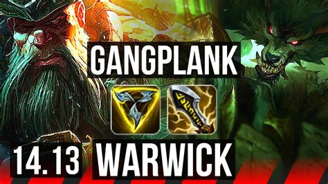 Gangplank Vs Warwick Top Rank 6 Gp 527 Eune Challenger 1413