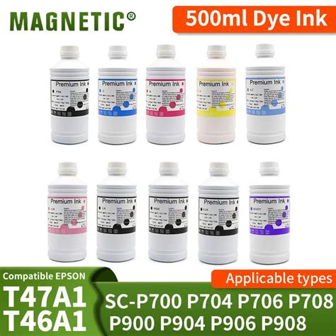 500ml T47A1 T46A1 Dye Ink For Epson SureColor SC P700 P704 P706 P708