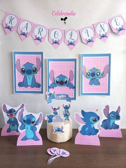 Kit Só Um Bolinho Lilo e Stitch Kit Festa em Casa Elo7 em 2023