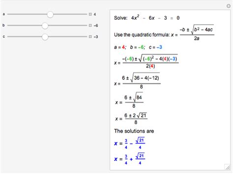 Solve Quadratic Equations With Integer Coefficients Wolfram