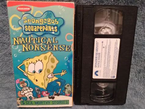 Rare Nickelodeon Spongebob Squarepants Nautical Nonsense Vhs Tape Hot Sex Picture