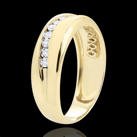 Bague Amour Multi Diamants Or Jaune Carats Bijoux Edenly