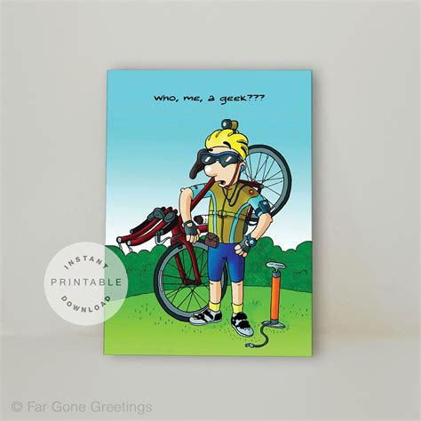 Cyclist Digital Bday Card Funny Greeting Card For Cyclist Bike