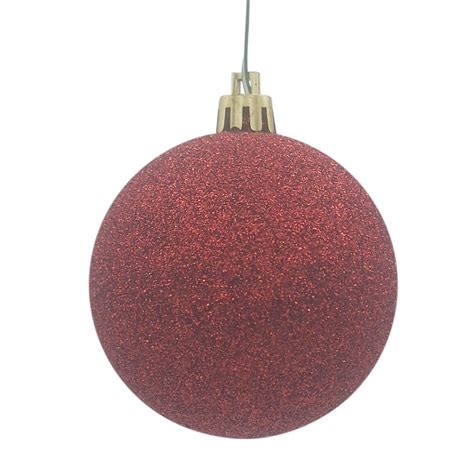 Christmas Ball 150mm Glitter Red – Uniquely Christmas