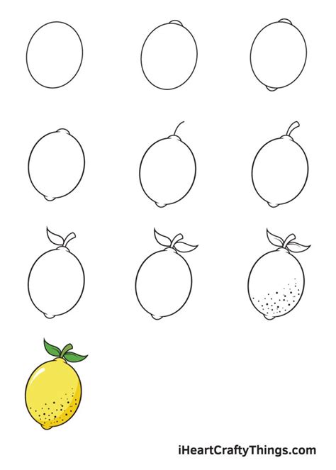 Lemon Drawing - How To Draw A Lemon Step By Step