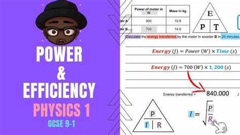 ⚡️ Power And Efficiency⚡️ ~ Gcse 9 1 Physics Paper 1 [aqa Combined Science] Youtube