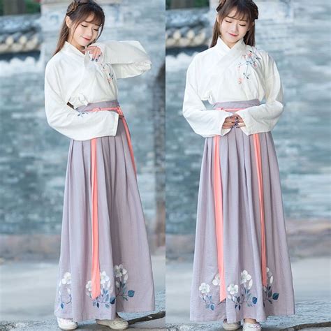 Chinese Ancient Traditional Hanfu Women Fusion Modern Hanbok Tang