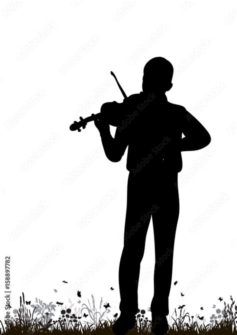 Violin Player Silhouette