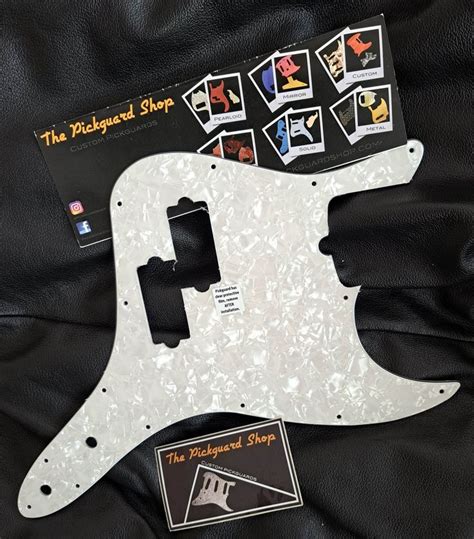 Custom Mark Hoppus Spec Jazz Bass Pickguard White Pearloid Thepickguardshop Pickguardshop