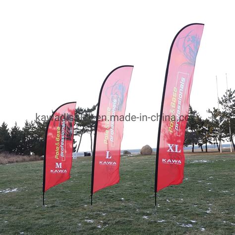 20ft Promotional Beach Flag Feather Banner Flag Kit With Ground Spike Teardrop Flags For Sale