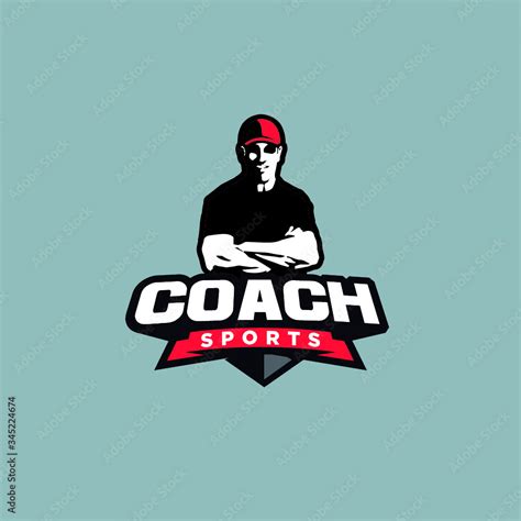 Creativo Logotipo De Coach Deportivo Stock Vector Adobe Stock