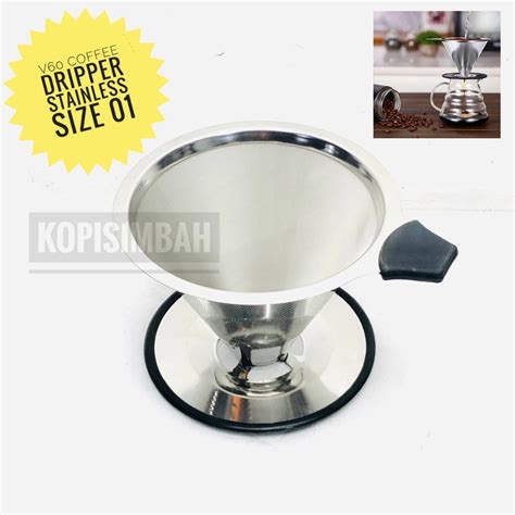 Jual Coffee Dripper V Stainless Steel Size Alat Seduh Pour Over