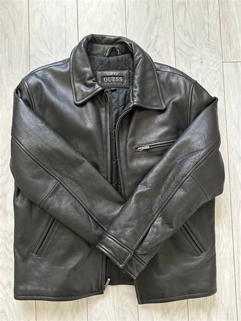 Guess Vintage Guess Leather Jacket Grailed